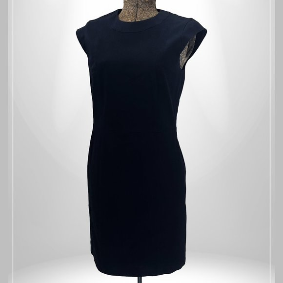 Theory Orinthia Sheath Mini Dress in Nocturne Navy (Size 6) - Picture 2 of 10